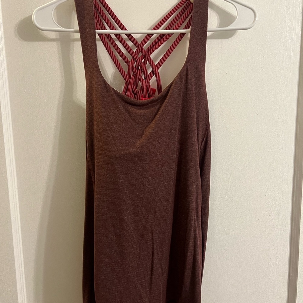 Red Backless Tank Top